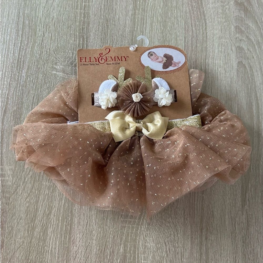 NWT … ELLY & EMMY “2 Piece” Headband & Tutu Set